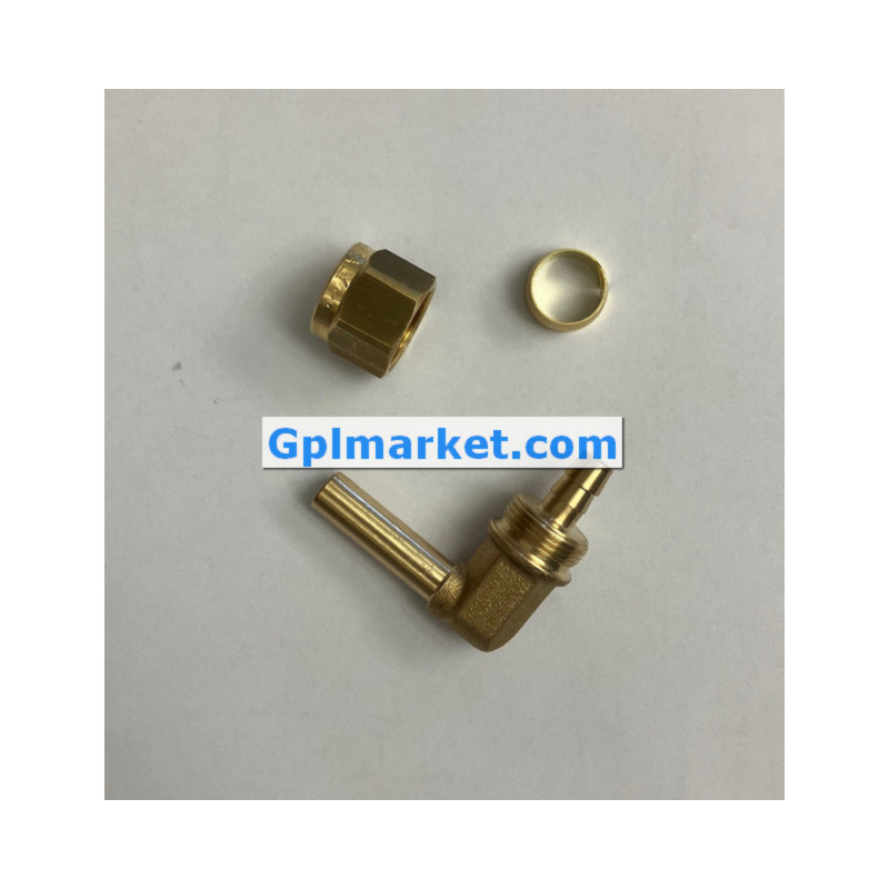 RACCORDO TUBO FLEX D.6 - 90°